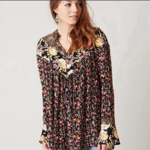 FREE PEOPLE Wildflower Fields Henley Top - Picture 12 of 12